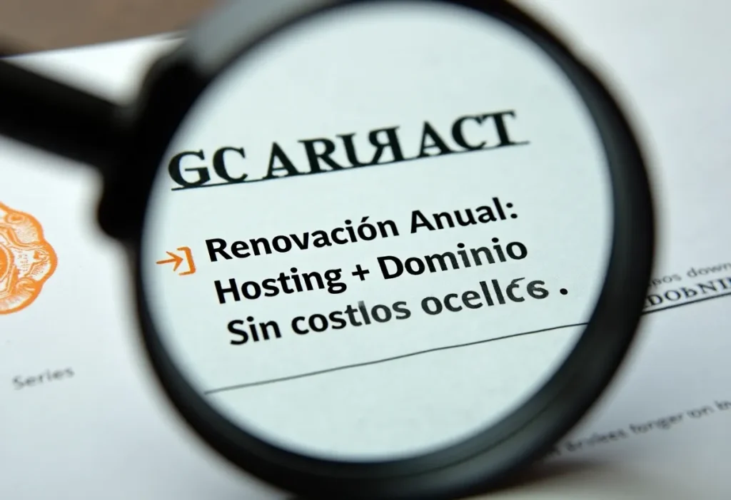 renovación hosting y dominio, qué es el hosting, qué es el dominio, costos de mantenimiento web, transparencia de precios, sin costos ocultos.